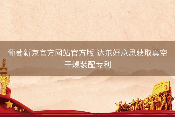 葡萄新京官方网站官方版 达尔好意思获取真空干燥装配专利