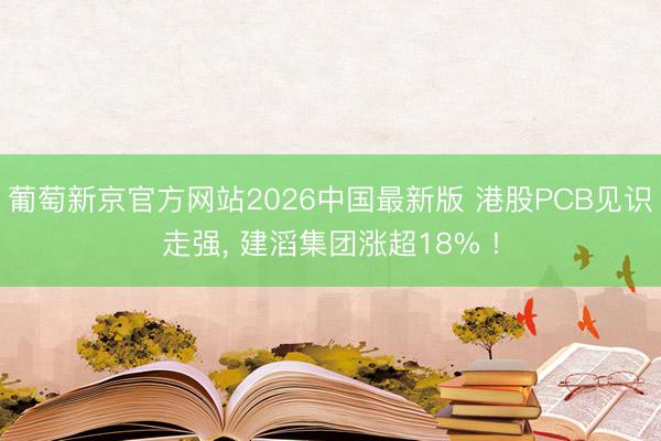 葡萄新京官方网站2026中国最新版 港股PCB见识走强， 建滔集团涨超18% !