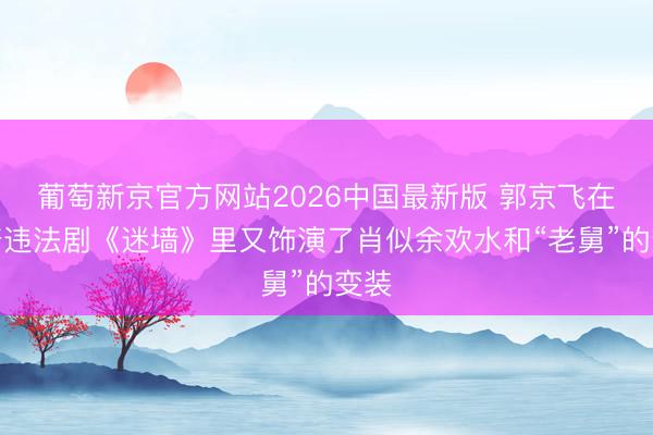 葡萄新京官方网站2026中国最新版 郭京飞在荒唐违法剧《迷墙》里又饰演了肖似余欢水和“老舅”的变装
