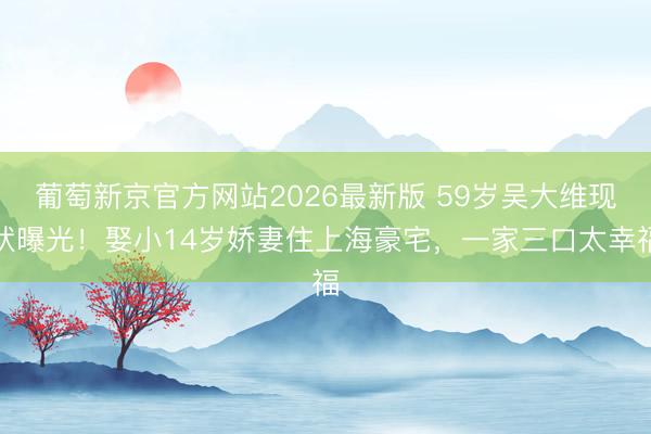 葡萄新京官方网站2026最新版 59岁吴大维现状曝光！娶小14岁娇妻住上海豪宅，一家三口太幸福