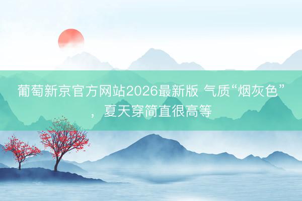 葡萄新京官方网站2026最新版 气质“烟灰色”，夏天穿简直很高等
