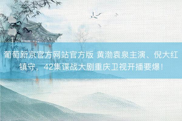 葡萄新京官方网站官方版 黄渤袁泉主演、倪大红镇守，42集谍战大剧重庆卫视开播要爆！